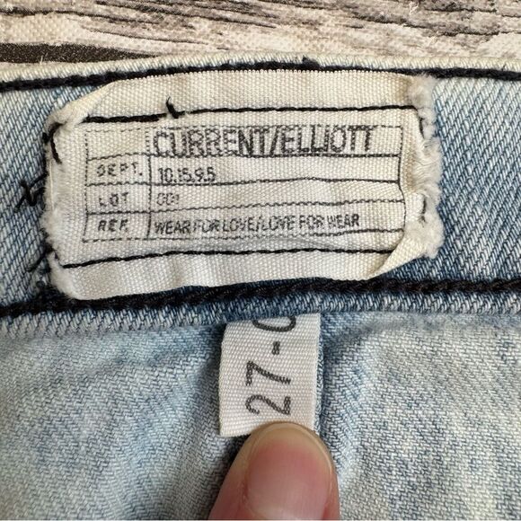 Current/Elliott Women's City Bleach Destroy The Ankle Skinny Jeans 27 Distressed - Picture 8 of 13